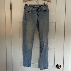 Levi’s faded blue jeans